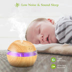 Ultrasonic Aroma Essential Oil Diffuser Wood Grain