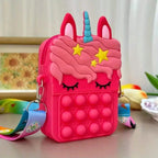 Unicorn Crossbody Bag with Pop Fidget Buttons