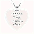 Unicorn Heart-Shaped Crystal Pendant Necklace