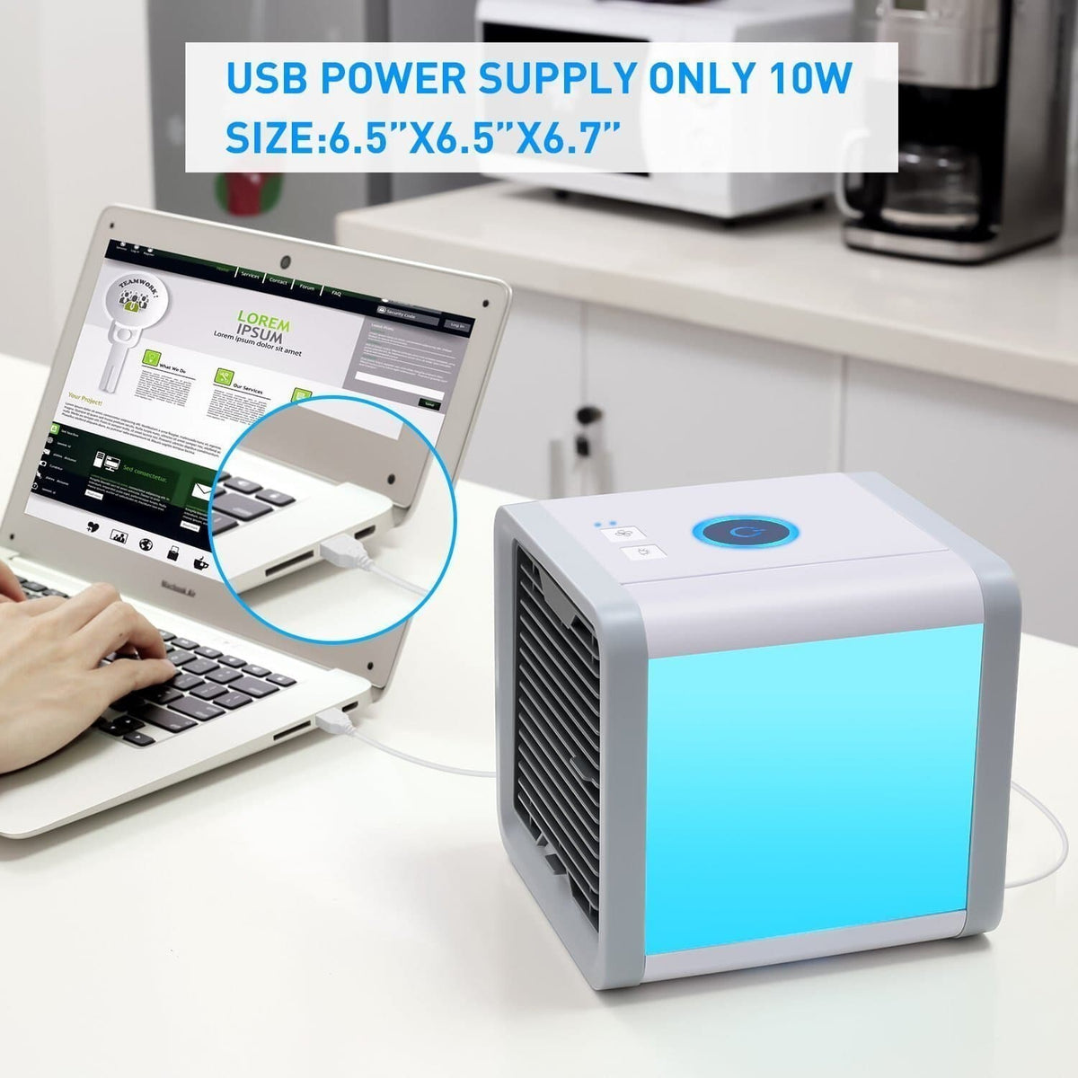 Unisex 3-in-1 Mobile Air Conditioner with Cooler, Humidifier, Air Purifier
