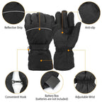 Unisex Battery Powered Heated Waterproof Gloves