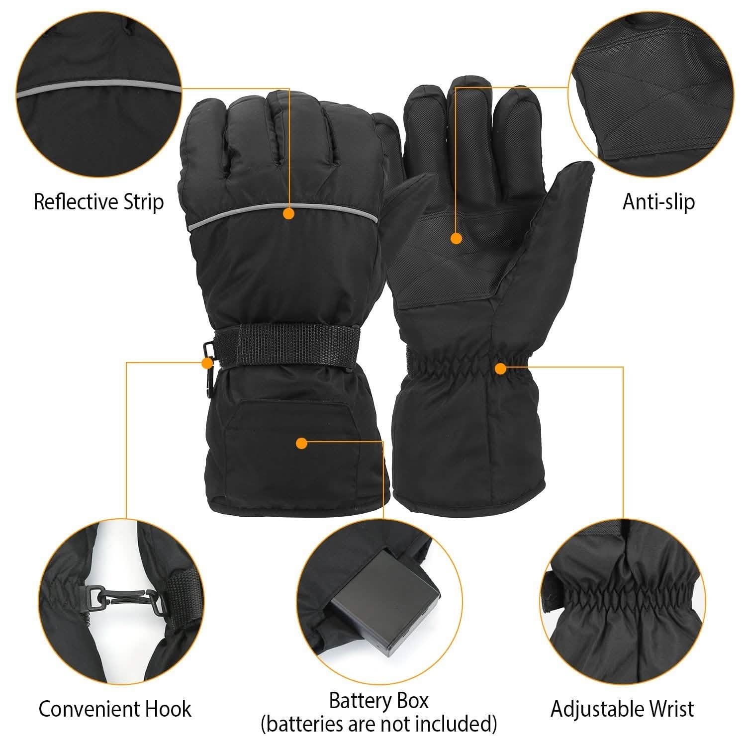 Unisex Battery Powered Heated Waterproof Gloves