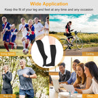 Unisex Compression Socks 15-20 mmHg Graduated Support Sports Fitness