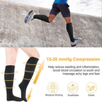 Unisex Compression Socks 15-20 mmHg Graduated Support Sports Fitness