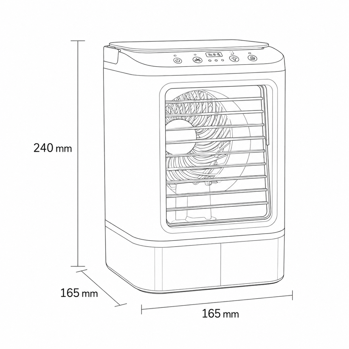 Unisex Portable Air Conditioner Fan with Ice Box