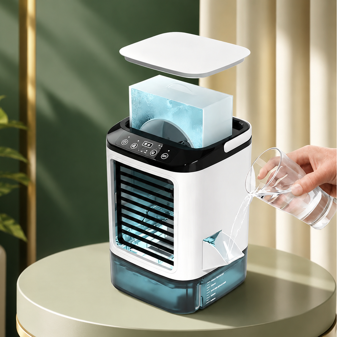 Unisex Portable Air Conditioner Fan with Ice Box
