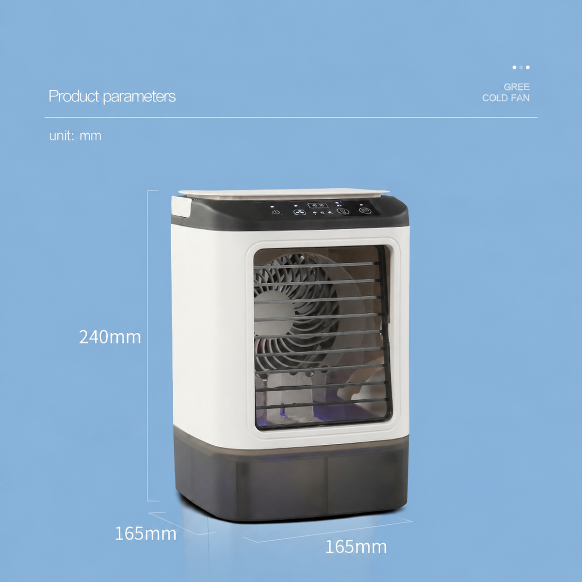 Unisex Portable Air Conditioner Fan with Ice Box