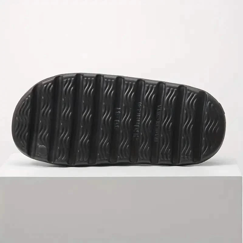 Unisex Soft Slippers, Comfortable Indoor/Outdoor Slide Sandals, Non-slip Textured Design Footwear