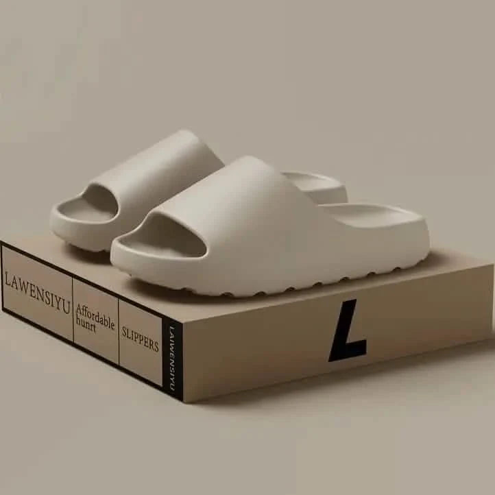 Unisex Soft Slippers, Comfortable Indoor/Outdoor Slide Sandals, Non-slip Textured Design Footwear