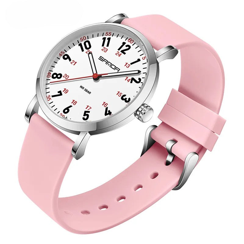 Unisex Waterproof Easy-Read Watch for Healthcare Professionals