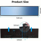 Universal 11.81 Inch Panoramic Convex Rearview Interior Clip-on Wide Angle Mirror