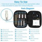 Universal Gun Cleaning Kit with 39.3" Flex Cable Brass Rod