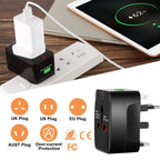 Universal Travel Adapter with 4 Interchangeable Plugs
