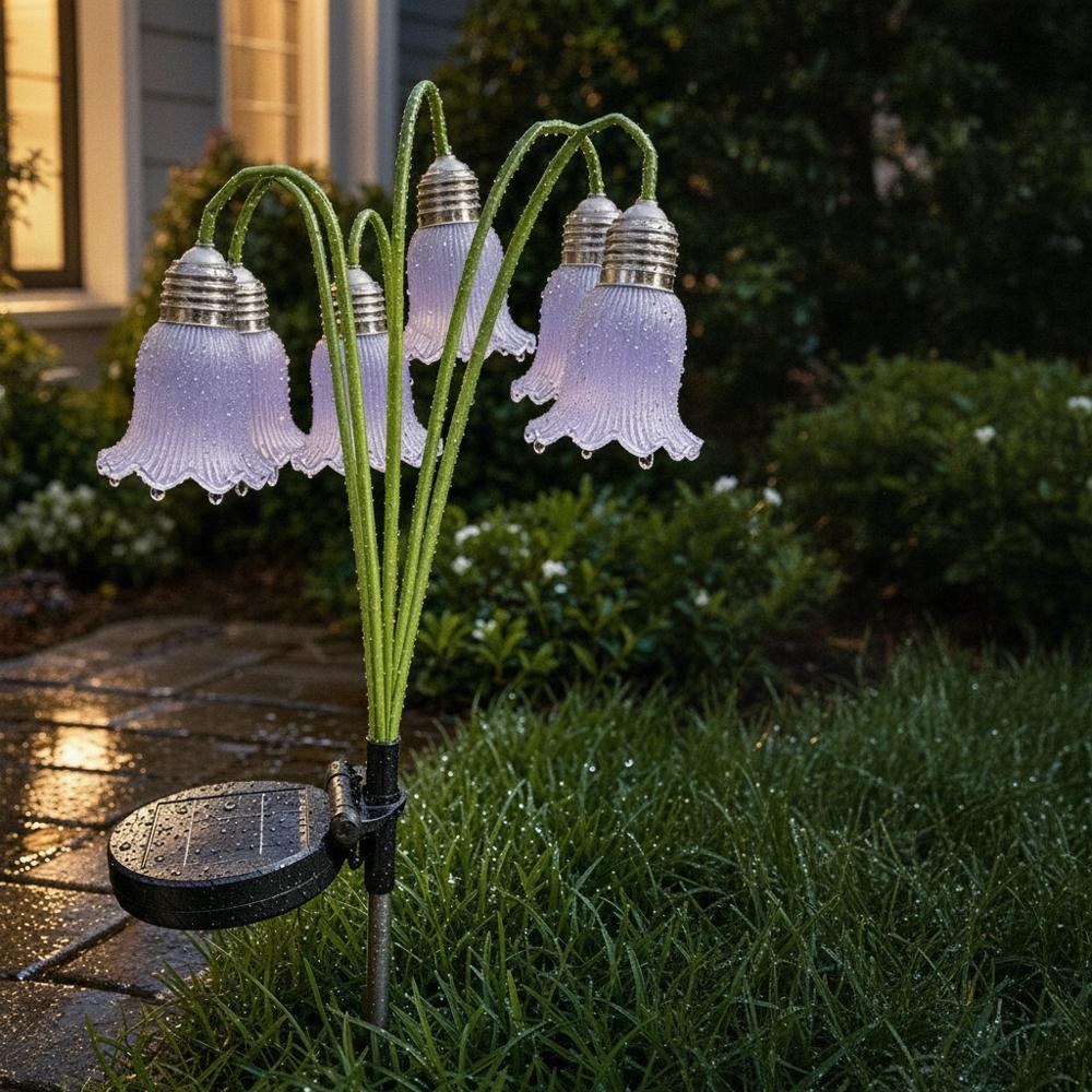 Solar Bellflower Garden Stake Lights