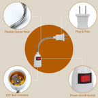 US Plug Extension Light Socket with On/Off Switch