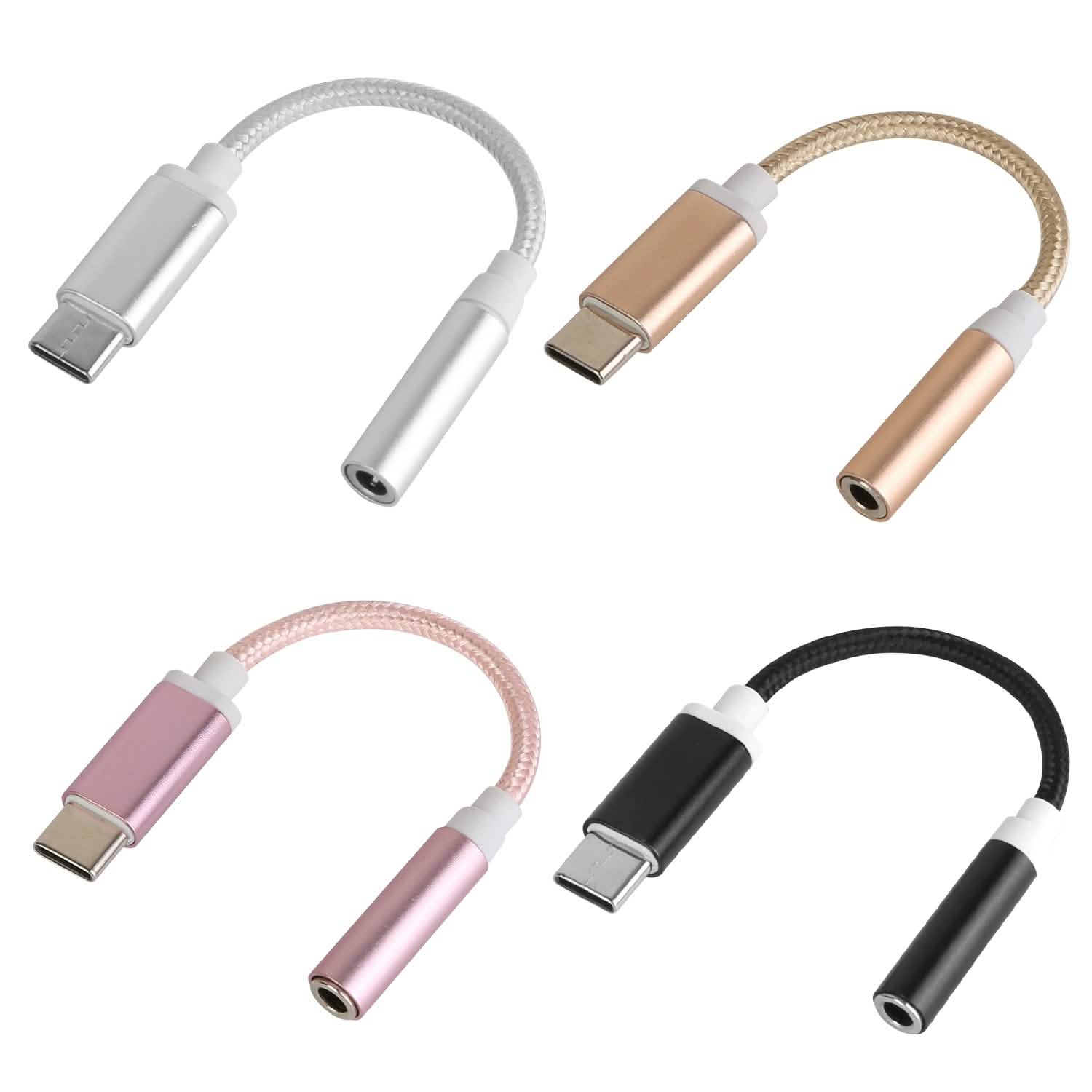 USB-C Type C Adapter Port to 3 .5mm Aux Audio Jack