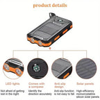 USB Portable Charger 10000mAh Solar Power Bank for Cell Phone and Laptops