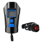 USB Rechargeable Bike Light Set with Speedometer and Odometer