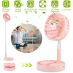 USB Rechargeable Portable Folding Desk Table Fan