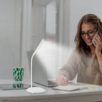 USB Rechargeable Table Lamp Dimmable LED Flexible Gooseneck Desk Light