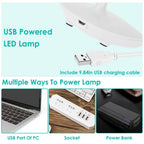 USB Rechargeable Table Lamp Dimmable LED Flexible Gooseneck Desk Light
