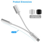 USB Type C to 3.5MM Aux Audio Charging Adapter