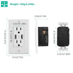 USB Wall Outlet Dual 2.4A USB Wall Charger