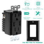 USB Wall Outlet Dual 2.4A USB Wall Charger