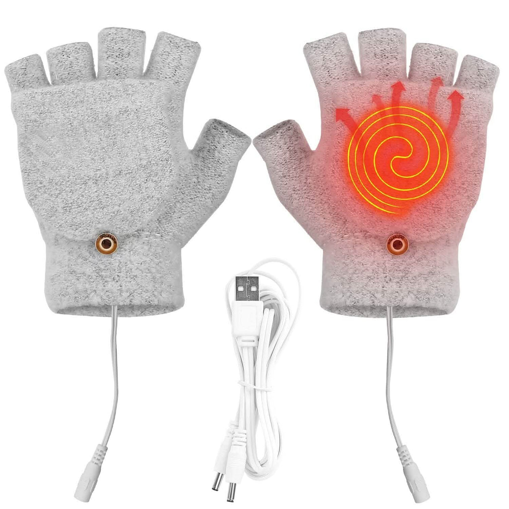 USB Wool Heated Gloves Mitten