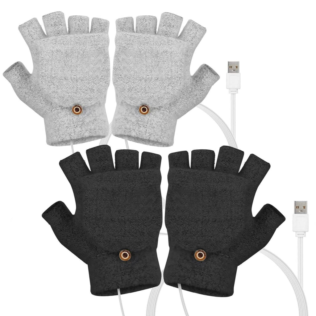 USB Wool Heated Gloves Mitten