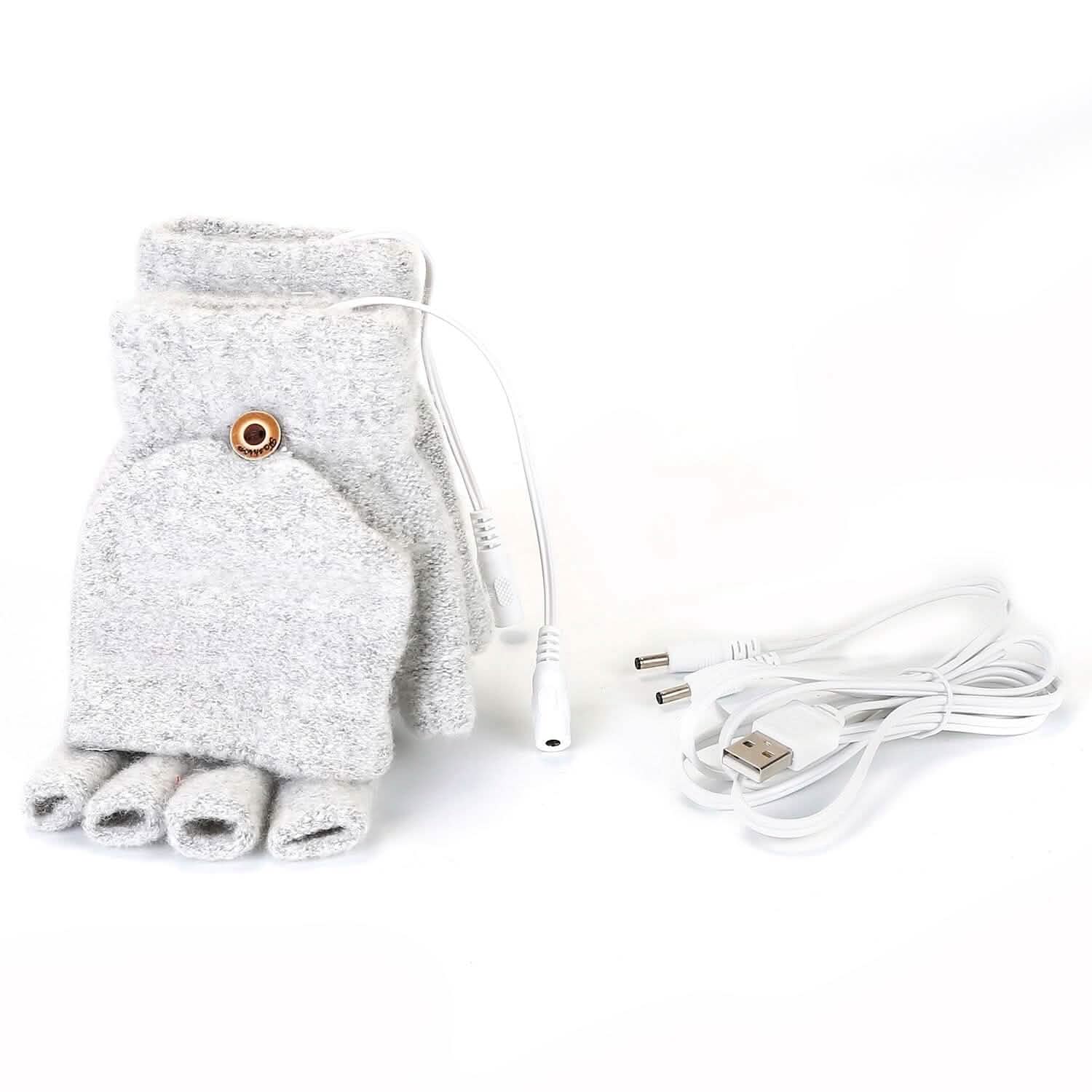 USB Wool Heated Gloves Mitten