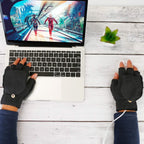 USB Wool Heated Gloves Mitten