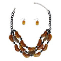 Beaded Brown Earth Inspired Palette Layer Necklace