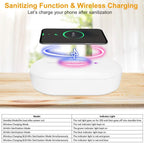 UV Light Sanitizer Box Portable 10w Phone Wireless Charging Disinfection Lamp