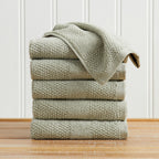 100% Cotton Woven Texture Bath Towel Set - Marbella Collection