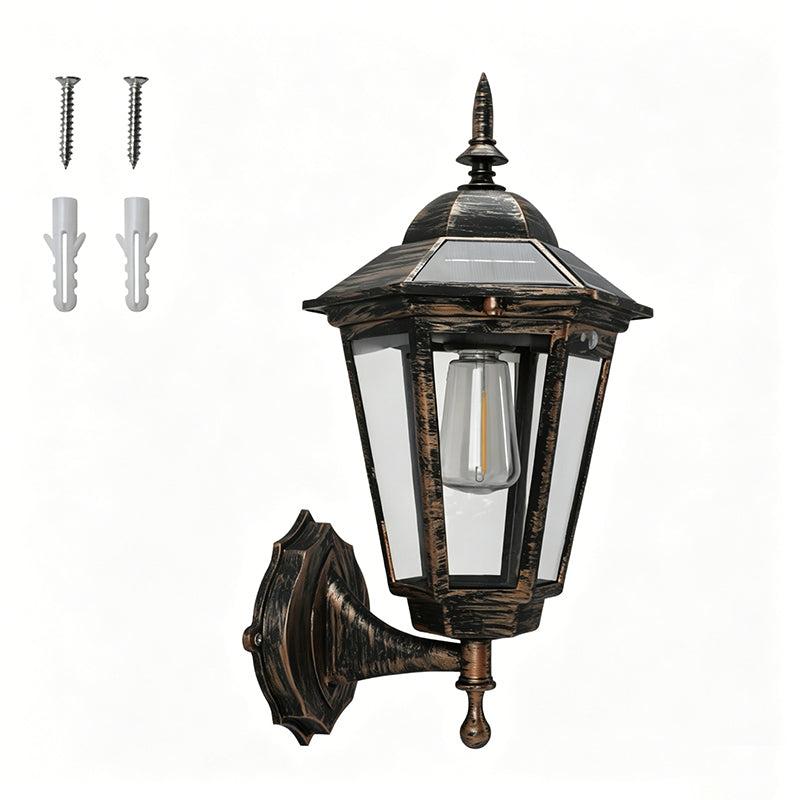 Solar Motion-Sensor Outdoor Wall Lantern
