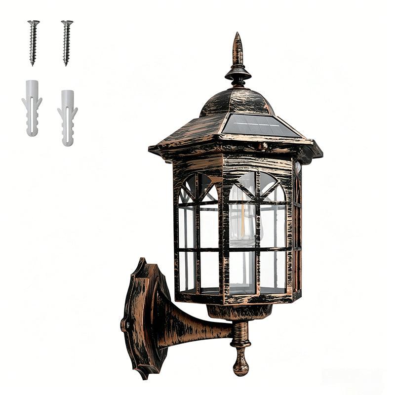 Solar Motion-Sensor Outdoor Wall Lantern