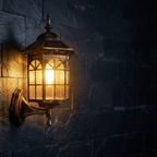 Solar Motion-Sensor Outdoor Wall Lantern