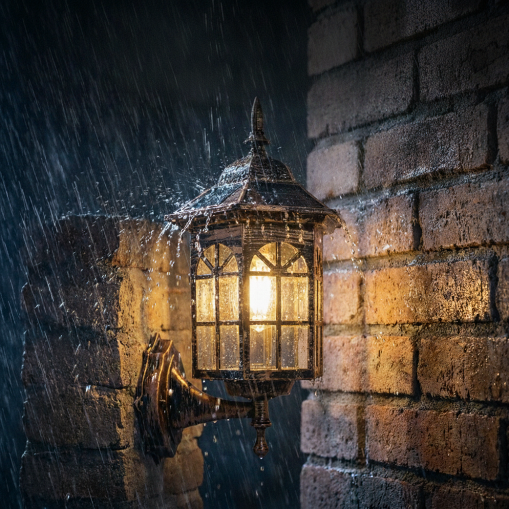 Solar Motion-Sensor Outdoor Wall Lantern