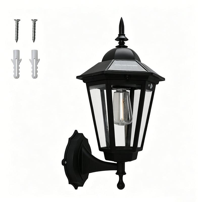 Solar Motion-Sensor Outdoor Wall Lantern