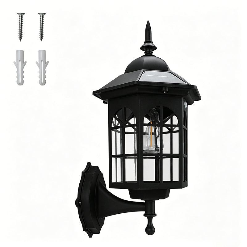 Solar Motion-Sensor Outdoor Wall Lantern