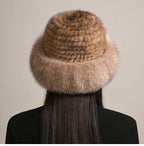 Genuine Mink Fur Hat for Winter Warmth