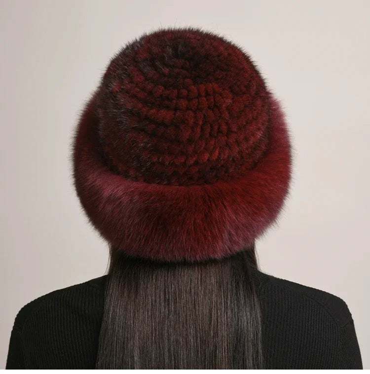 Genuine Mink Fur Hat for Winter Warmth