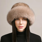 Genuine Mink Fur Hat for Winter Warmth