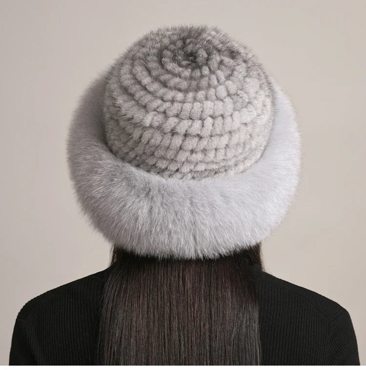 Genuine Mink Fur Hat for Winter Warmth