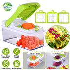 Vegetable Slicer Set with 3 Blades Stainless Steel Food Chopper