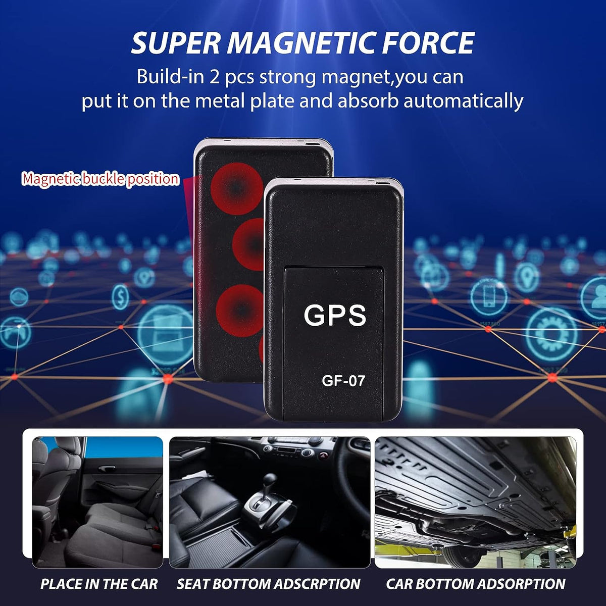 VelaTrace Mini GPS Car Tracker for Secure Tracking