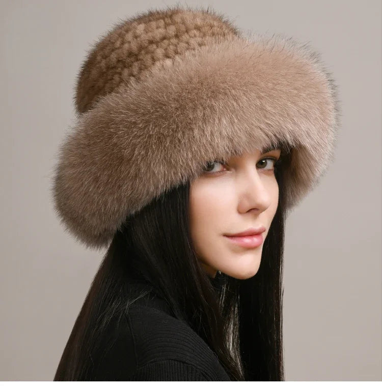 Vellara Mink Fur Hat Luxe Winter Accessory for Cozy Warmth