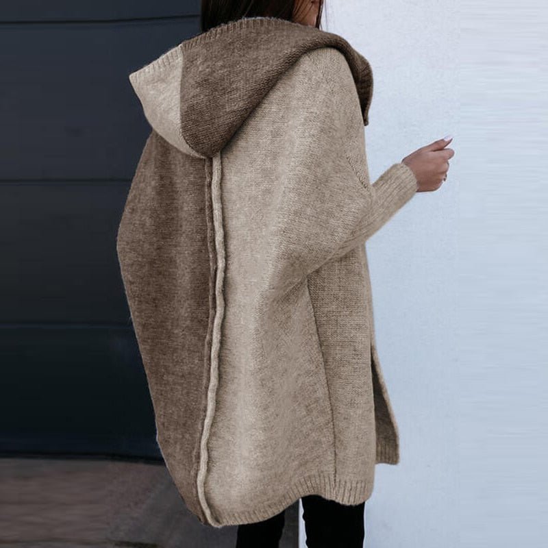 Niki | Women's Cozy Patchwork Hooded Cardigan