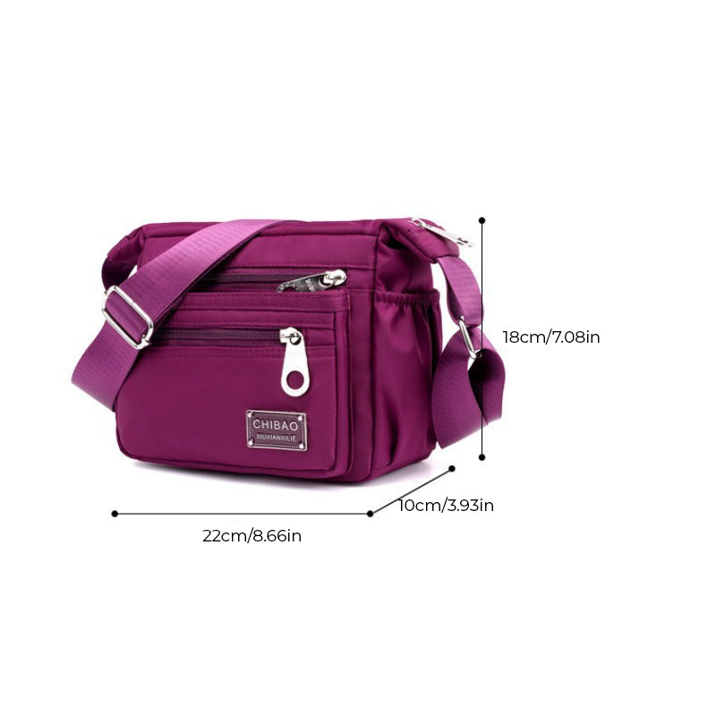 Lightweight Nylon Crossbody Bag with Adjustable Strap